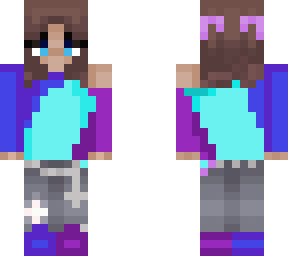 my sister asked to make a skin for her so i made this