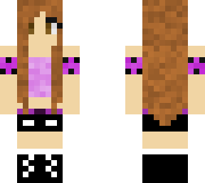 brown haired girl in purple
