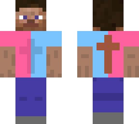 cotton candy steve with cross