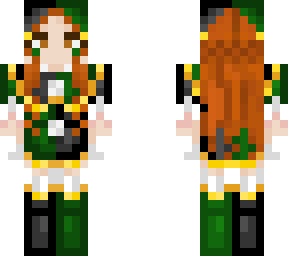 green and black jester girl
