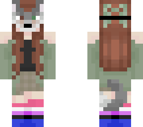 grey wolf mask+tail