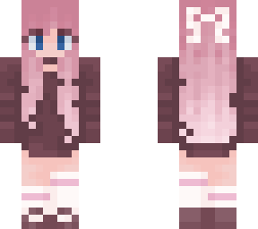 pink hair & bow