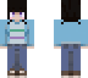 blue cardigan