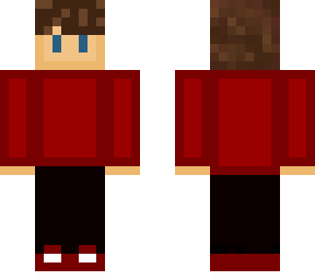 red hoodie with blue eyes and fluffy hair
