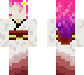 white and red kimono