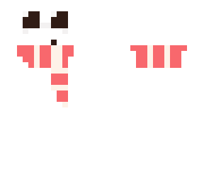 yippe creature with pink and uhh idk white peach scarf