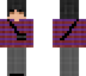 casual boy - red/purple stripe sweater - fanny-pack