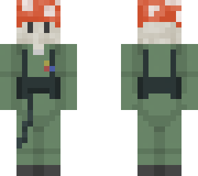 mushroom in a aviator suit