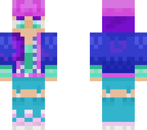 purple teal aesthetic girl (slim)