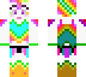 rainbow heart armor (white)
