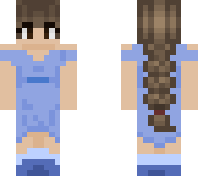 blue dress- with hair