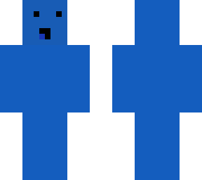 blue man (screaming)