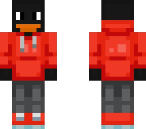 hive style penguin in red hoodie