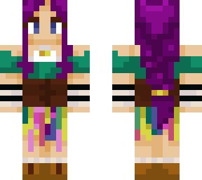 purple hair fantasy girl