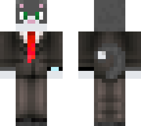 gray and white business cat