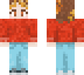 red sweater with calico hair!