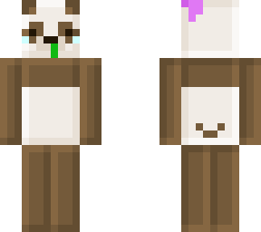 sick panda with a bow