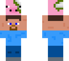 steve holding a zmd13/zombified pig