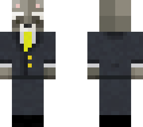 raccoon yellow tie