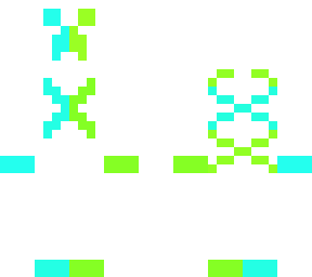 white green and blue creeper