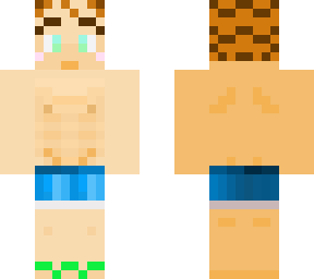 blue shorts beach guy