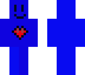 blue smiley man with hardcore heart