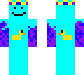 light blue king with ducks