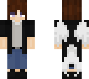 boy in basic clothing with wings/tail