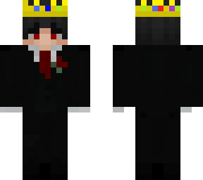 technoblade crown in a suit
