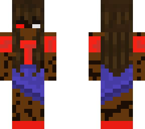 herobrine girl version but very angry and bloody