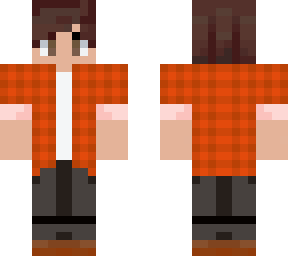 orange flannel boy