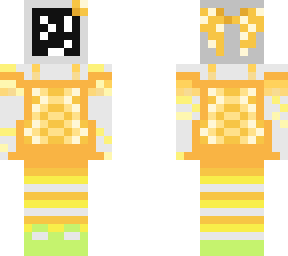 orange-yellow themed robot