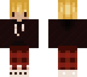 blond boy in plaid pjs!!