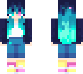 girl with blue ombre hair i guess <3