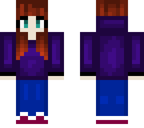 purple hoodie girl