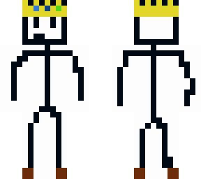stickman with techno crown