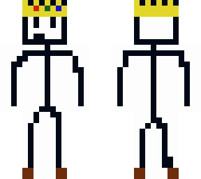 stickman with techno crown v3
