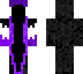 purple and white cloaked figure