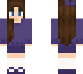 purple brunette girl (straight hair)