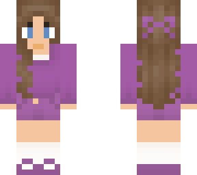 purple brunette girl