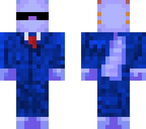 blue axoltol in suit