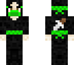 gale the ninja girl but green