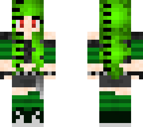 green hair emo girl