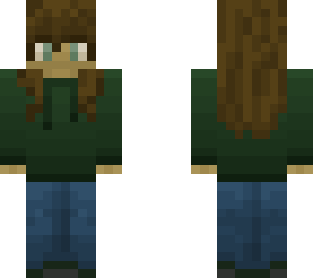 green hoodie - girl