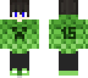 sorty_plays07 in a creeper hoodie (15th aniverssary)