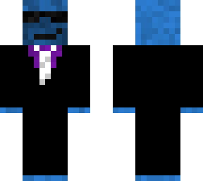 blue guy in a suit