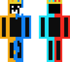 orange blue skin