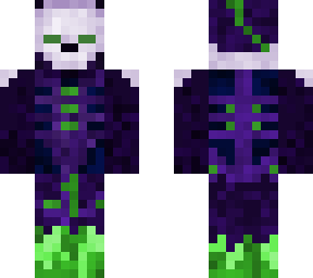 purple and green skeleton