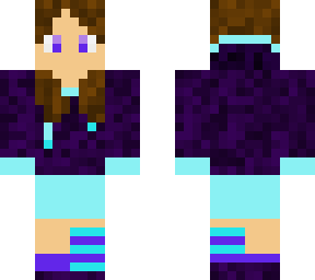 purple and teal hoodie