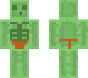 slime guy in bath clothes